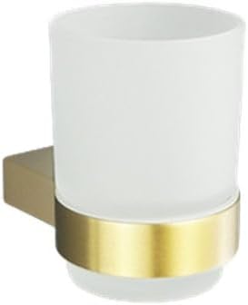 Brushed Gold Soap Dispenser Paper Holder Towel Rack Bathrobe Hook Towel Bar Cup Holder Stainless Steel Bathroom Hardware Set,Cup Holder