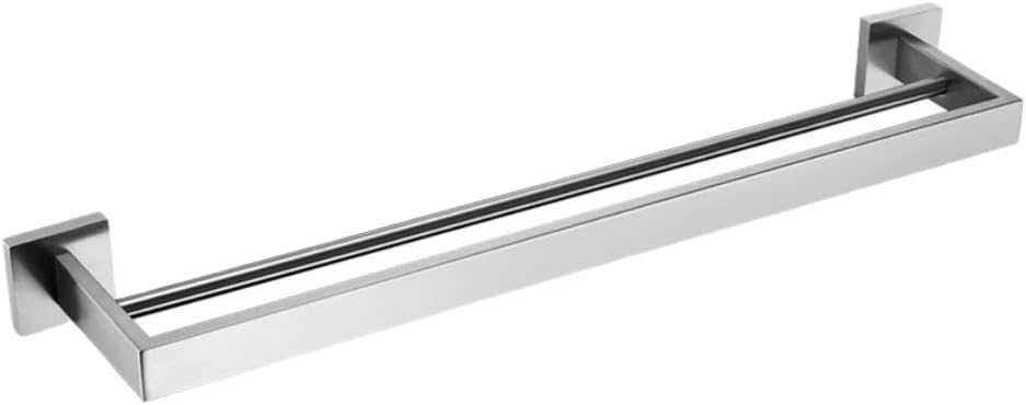 Brushed Nickel Bathroom Accessories Set Wall Mount Bath Shelf Robe Hanger Toilet Paper Holder Towel Bar Rack Stainless Steel,Double Towel Bar 400