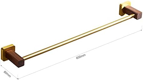 Towel Rack No Drilling Towel Holder Wooden Towel Bar Single Rod Adhesive Wall Mounted for Bathroom bathroom-60cm
