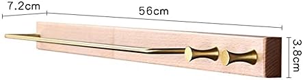 Towel Hanger Single bar Towel Rack Wall Mounted Towel Bar Wooden No Drilling Adhesive Hook for Kitchen Bathroom-A