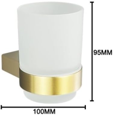 Brushed Gold Soap Dispenser Paper Holder Towel Rack Bathrobe Hook Towel Bar Cup Holder Stainless Steel Bathroom Hardware Set,Cup Holder