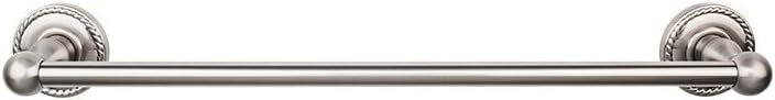 Top Knobs ED10BSNF Edwardian Bath 30 Inch Single Towel Bar Rope Backplate, Brushed Satin Nickel