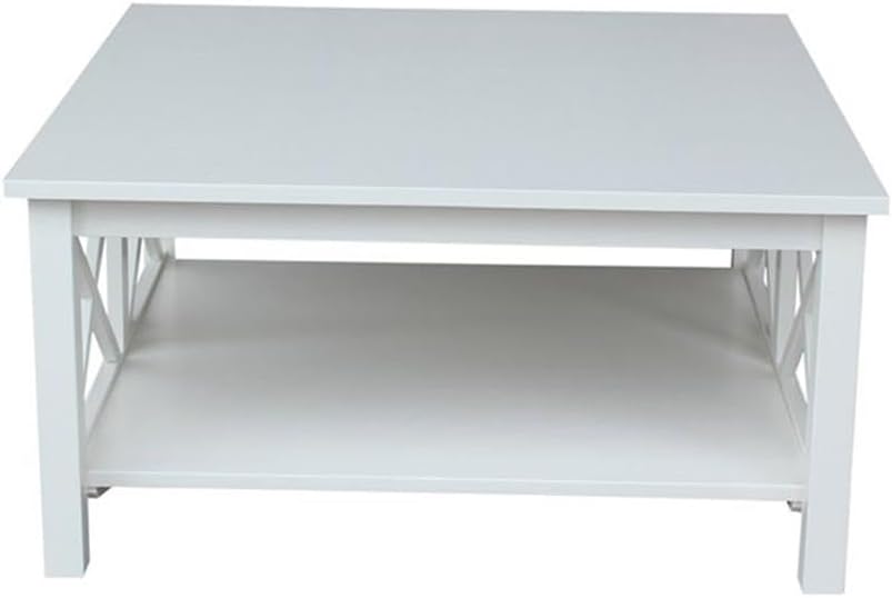 Solid Wood Hampton Square Coffee Table, White