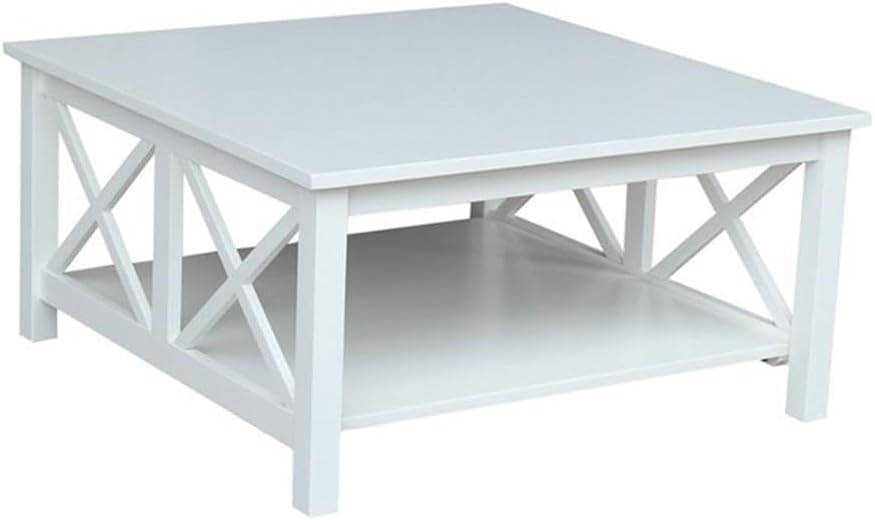 Solid Wood Hampton Square Coffee Table, White