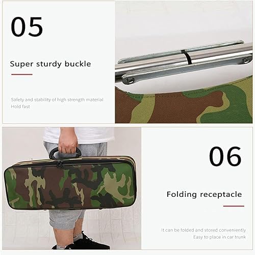 Compact Aluminum Alloy Folding Stretcher, Emergency Rescue Stretchers with Handles, Camouflage First Aid Equipment for Outdoor Disability Care and Travel