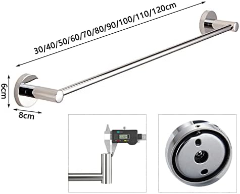 Towel Rail Bath Towel Holder Towel Bar Stainless Steel Single Towel Bar Rails - Wall Bath Towel Holder, Screws Mounting Rail Rack for Kitchen and Bathroom /30cm Bathroom Decor Shel