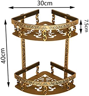 LSLYTQ Towel Rail Antique Brass Bathroom Accessories Set, Shelf Towel Bar Cup Holders, Hair Dryer Rack Tissue Holder Roll Paper Holder Soap Dish for Bathroom Kitchen