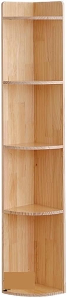 Wall Corner Bookshelf, Wooden 5 Tier Corner Shelf Corner Bookshelf Corner Storage Rack Shelves Display Stand for Home Office Corner Shelf Plant Stand(150 * 24cm)