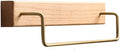 Towel Rack Black Walnut Wood Towel Rack Wall Mounted Retro Towel Bar Wooden Towel Holder Brass Towel Rail (Color : Brown Size : 60cm) (Wood Color 30cm)