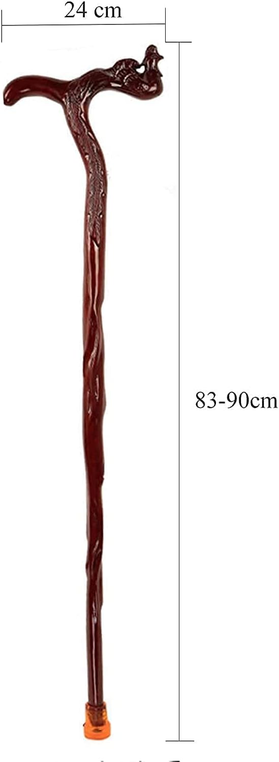 ZAPION Walking Stick Walking Sticks Hardwood Walking Sticks with Phoenix Design Handle | Rosewood Cane Walking Aid Unisex Mobility Aids & Equipment