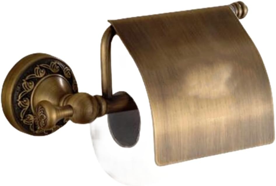 Antique Brushed Copper Carved Base Bathroom Accessories Bath Towel Shelf Towel Bar Paper Holder Cloth Hook,Paper Holder