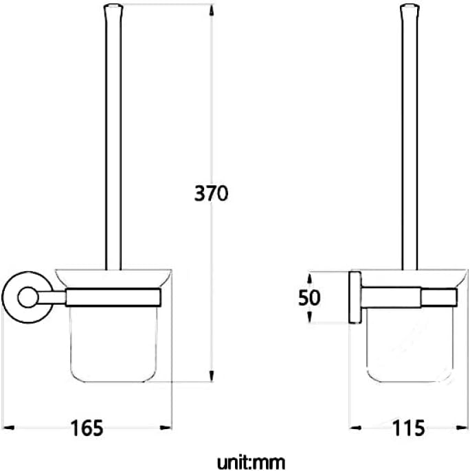 Modern Gray Bathroom Accessories Set with Brass Toilet Brush Holder Towel Racks Paper Towel Shelf Shower Soap Dish Wall Hook Hairdryer Rack and Double Towel Bar,Toilet Brush Holder-a