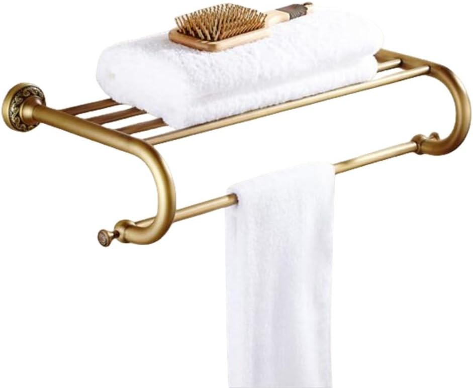 Antique Brushed Copper Carved Base Bathroom Accessories Bath Towel Shelf Towel Bar Paper Holder Cloth Hook,Towel Racks