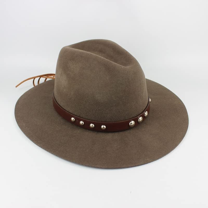 Golf Outdoor Men's Cowboy Hat, Fashion Classic Brown Women's Belt Fedora Party Retro Feather Jazz Hat