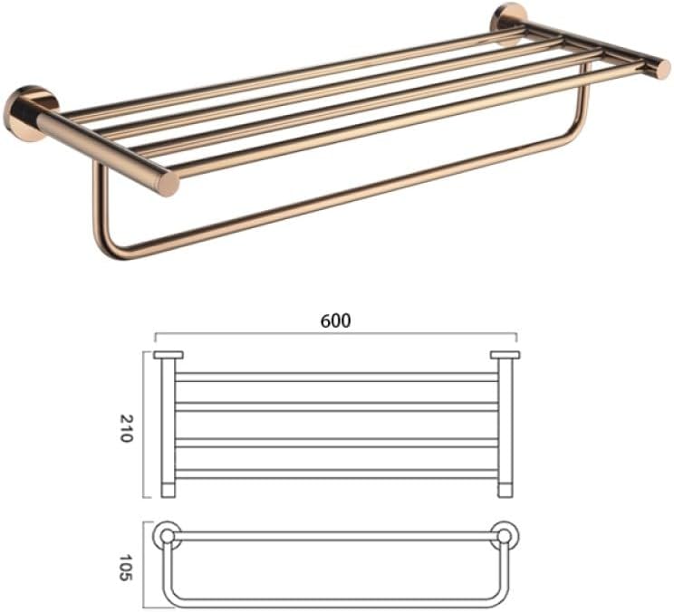 Bathroom Accessories Toilet Brush Paper Holder Polished Rose Gold Towel Bar Hooks Stainless Steel Wall Mount Bath Hardware Sets,Towel Rack