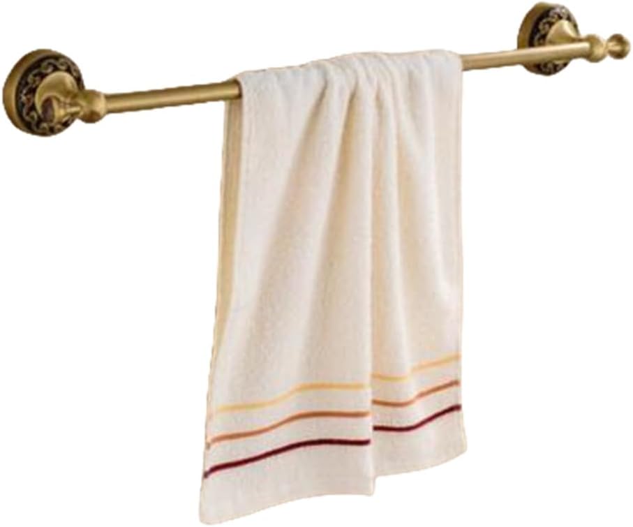 Antique Brushed Copper Carved Base Bathroom Accessories Bath Towel Shelf Towel Bar Paper Holder Cloth Hook,Single Towel Bar