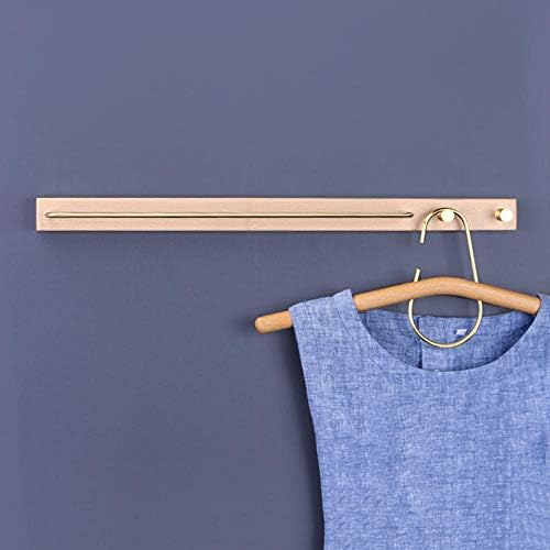Towel Hanger Single bar Towel Rack Wall Mounted Towel Bar Wooden No Drilling Adhesive Hook for Kitchen Bathroom-A