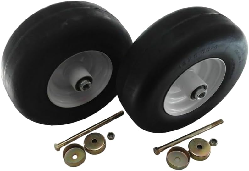 2 Pack 13x5x6 White No Flat Front Solid Tire Puncture Proof Fits Exmark Mowers Matching The Following part Numbers 1-632250, 1-634662 109-9126 - 103-3051 - 126-5360