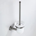 Modern Gray Bathroom Accessories Set with Brass Toilet Brush Holder Towel Racks Paper Towel Shelf Shower Soap Dish Wall Hook Hairdryer Rack and Double Towel Bar,Toilet Brush Holder-a