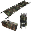 Compact Aluminum Alloy Folding Stretcher, Emergency Rescue Stretchers with Handles, Camouflage First Aid Equipment for Outdoor Disability Care and Travel