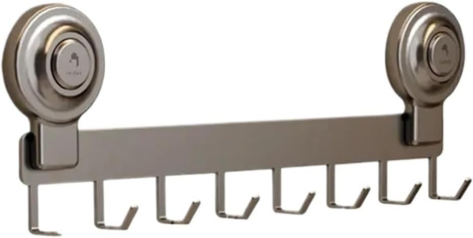 Bath Hardware Set Suction Cup Bathroom Accessories Suit Wall-Mounted Folding Towel Rack Bar Corner Storage Organizer(Coat Hook)