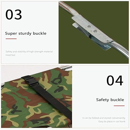 Compact Aluminum Alloy Folding Stretcher, Emergency Rescue Stretchers with Handles, Camouflage First Aid Equipment for Outdoor Disability Care and Travel
