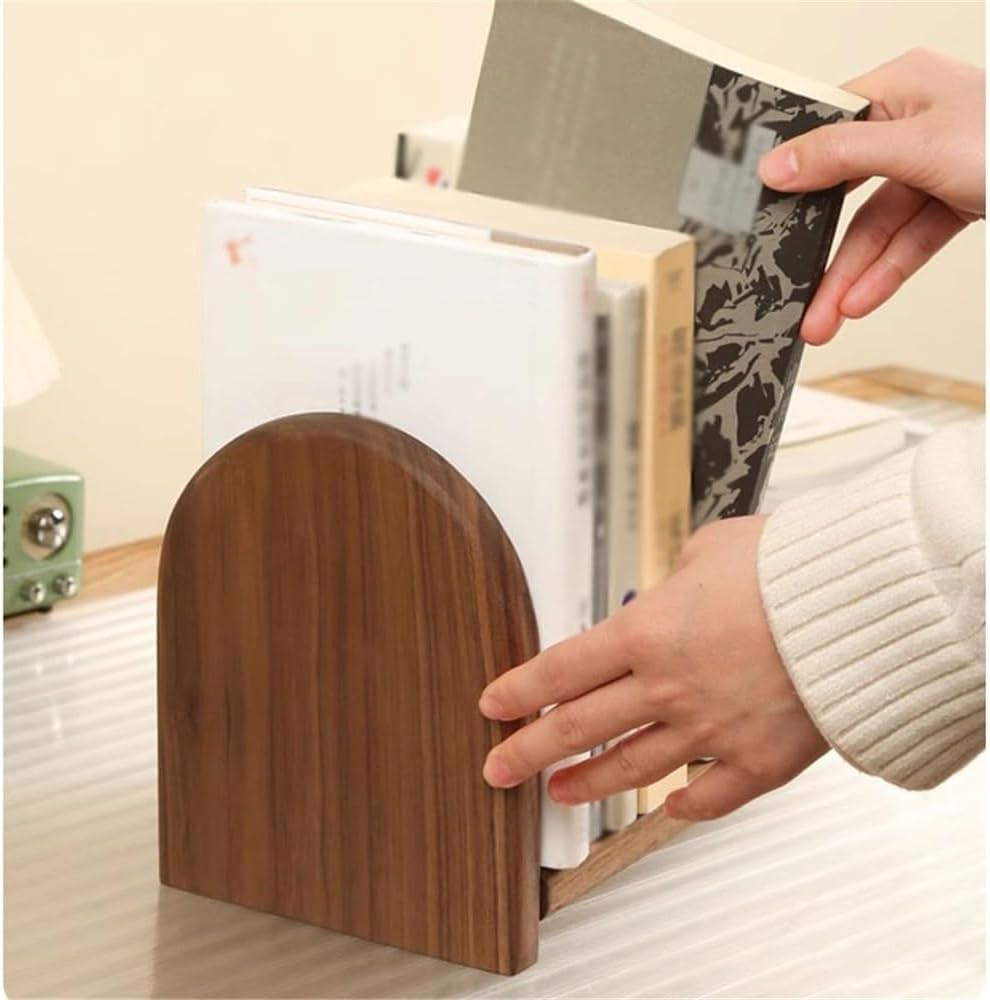 Desktop Bookshelf Slope Desktop Bookshelf, Wooden Desk Organizer Shelf and Display Rack with Book Ends, Storage Shelf for Office Home Decor Kitchen Countertop Study Storage Rack