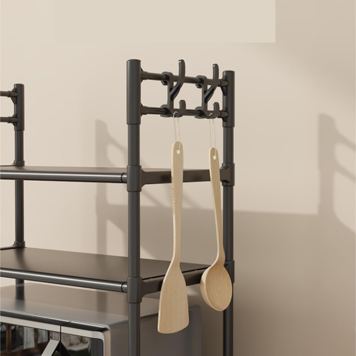 Microwave Stand Adjustable Retractable Microwave Oven Stand Kitchen Counter Rack Countertop Multi-Layer Storage Storage(50cm)