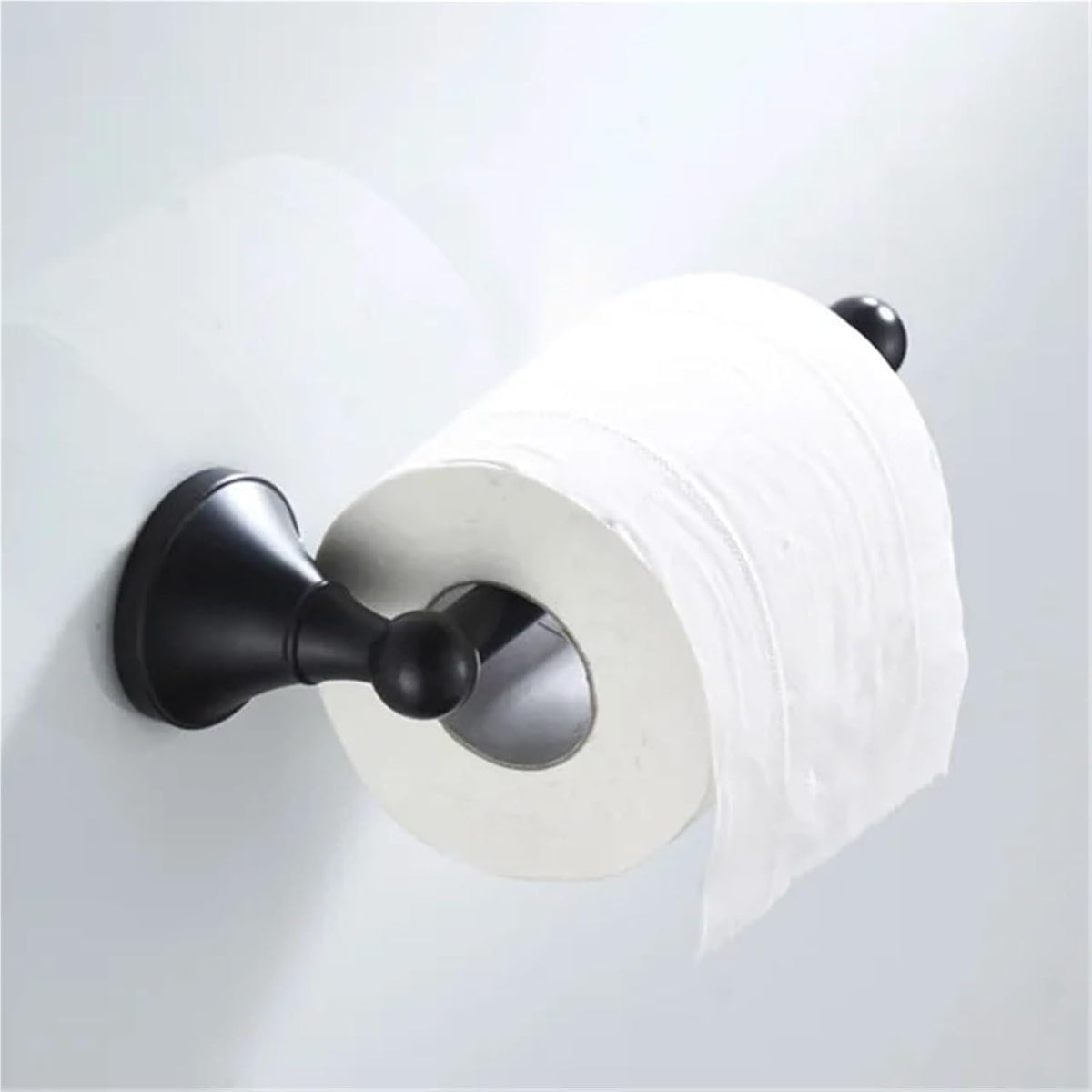 Black Brass Bathroom Accessories Hardware Set Towel Bar Rail Rack Toilet Paper Holder Shower Soap Dish(45cm)