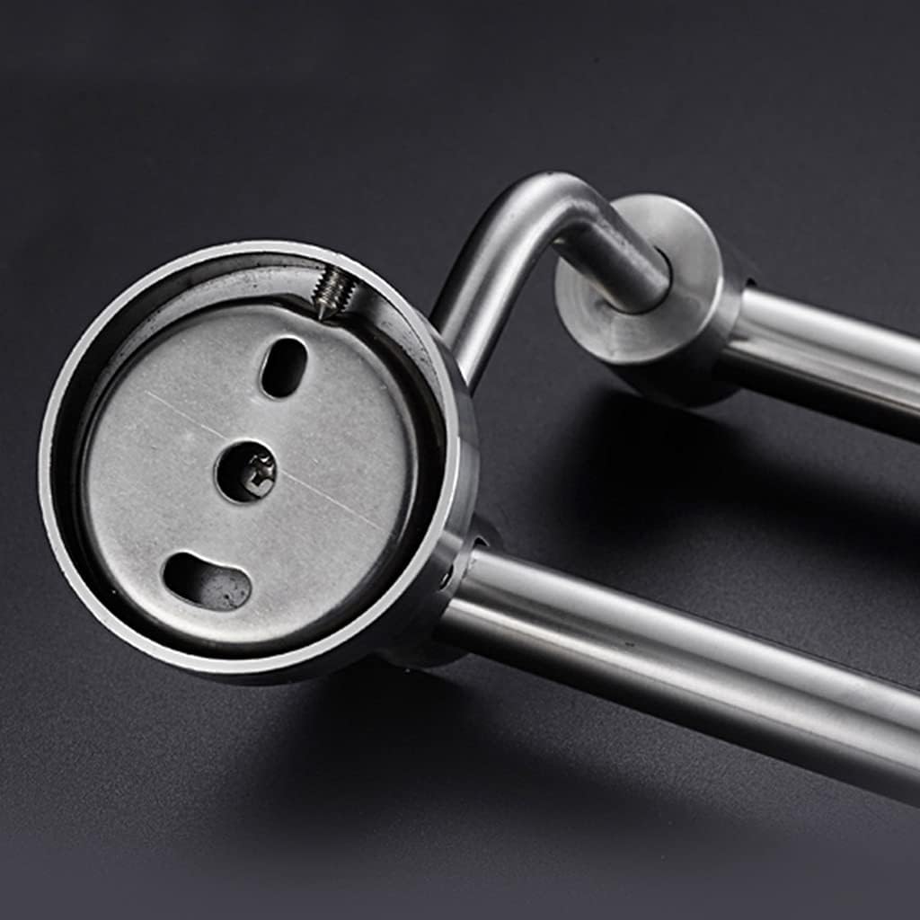 304 Stainless Steel Double Bath Towel Bar Brushed for Bathroom, Towel Rod Rack Holder Rail Round Wall Mounted Wall Mounted for Bedroom, Kitchen, Living Room,Toilet 30cm