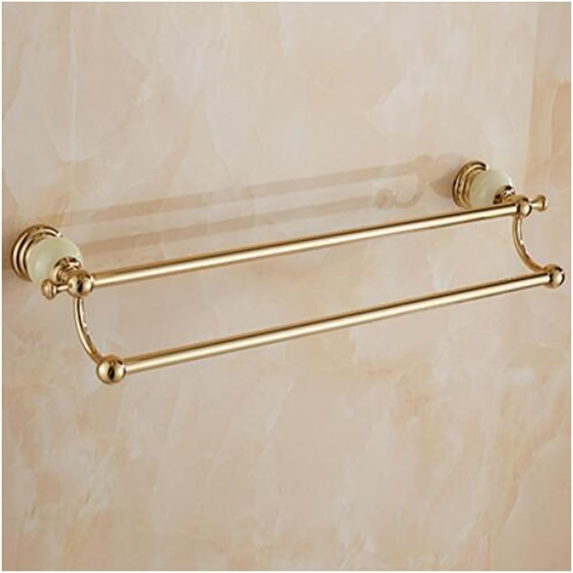 ZTBH Bathroom Hardware Sets Bathroom Accessories Set, Paper Holder, Towel Bar, Soap Basket, Towel Rack, Towel Ring Bathroom Hardware Towel Set (Color : Double Towel bar)