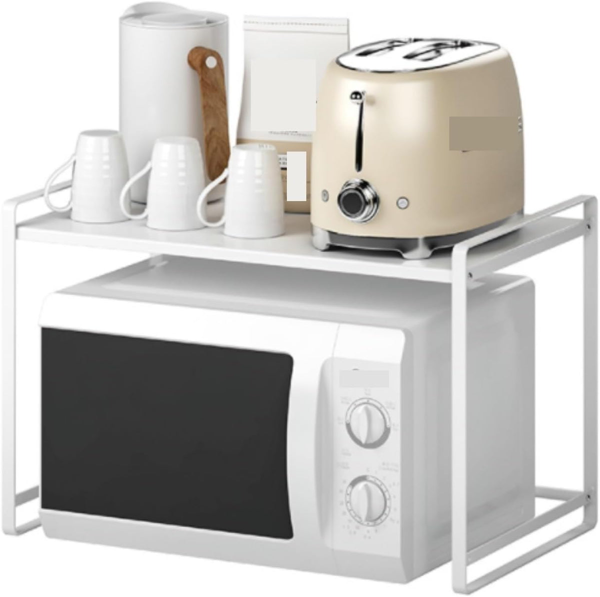Microwave Stand Microwave Stand Countertop Oven Rack Kitchen Counter Shelves Stackable Storage(White)