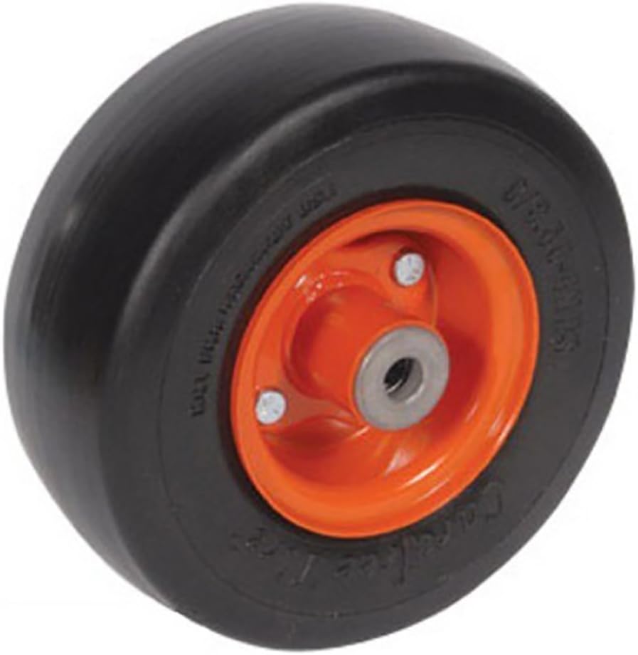 Front Mower Deck Wheel-Smooth 9X3.5X4 Solid Orange Fits Kubota