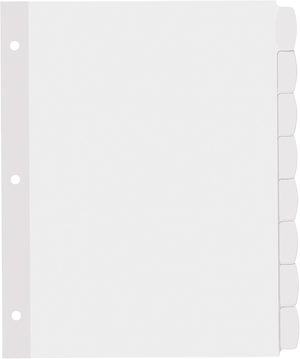 Avery Big Tab Printable White Label Dividers for 3 Ring Binders, 8 Tabs per Set, White, 120 Sets Total, Great for Office Supplies, School Supplies, Organizing, and More (6 Packs of 14435)