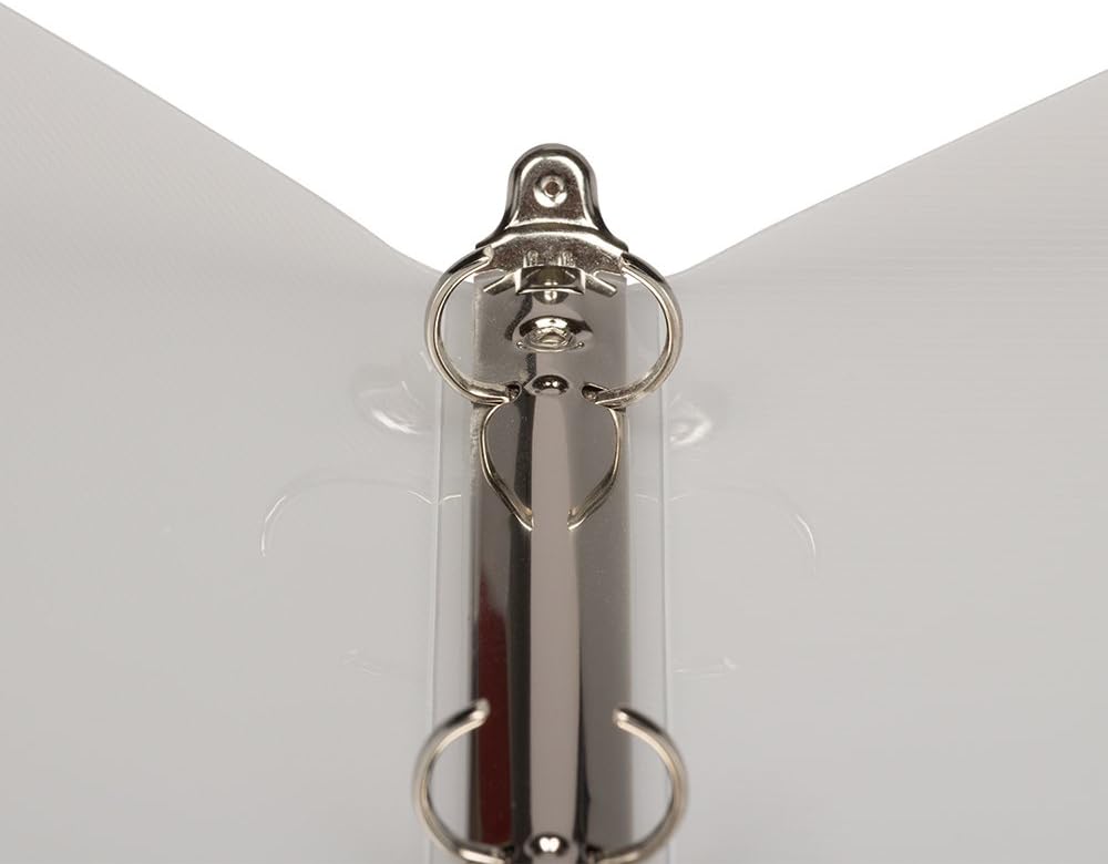 JAM PAPER Plastic 0.75 inch Binders - Clear 3 Ring Binder - Bulk 36/Pack