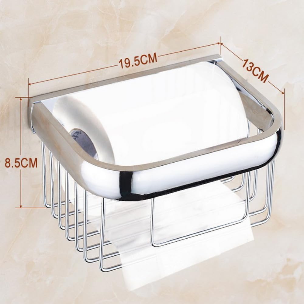 Bathroom Hardware Set Chrome Polished Bath Rack Paper Holder Toothbrush Holder Towel Bar Coat Hook Bathroom Accessories,Toilet Paper Basket