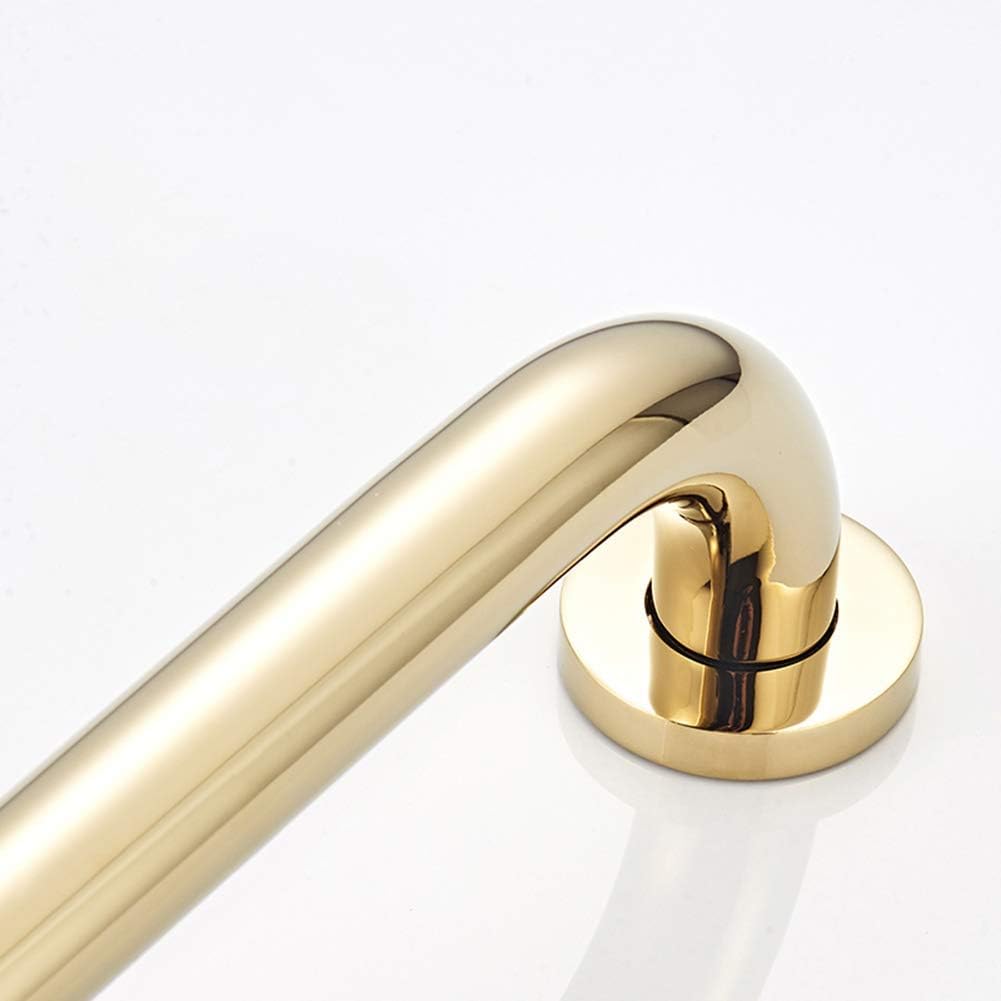 Grab Rails,Hand Rail Disability Aids Antique Bathroom Grab Bar in Brass/Steel, Bath Handicap Safety Handle for Showers, Bathtubs, Wc, Balance Handrail Shower Assist/Silver/35Cm/14I