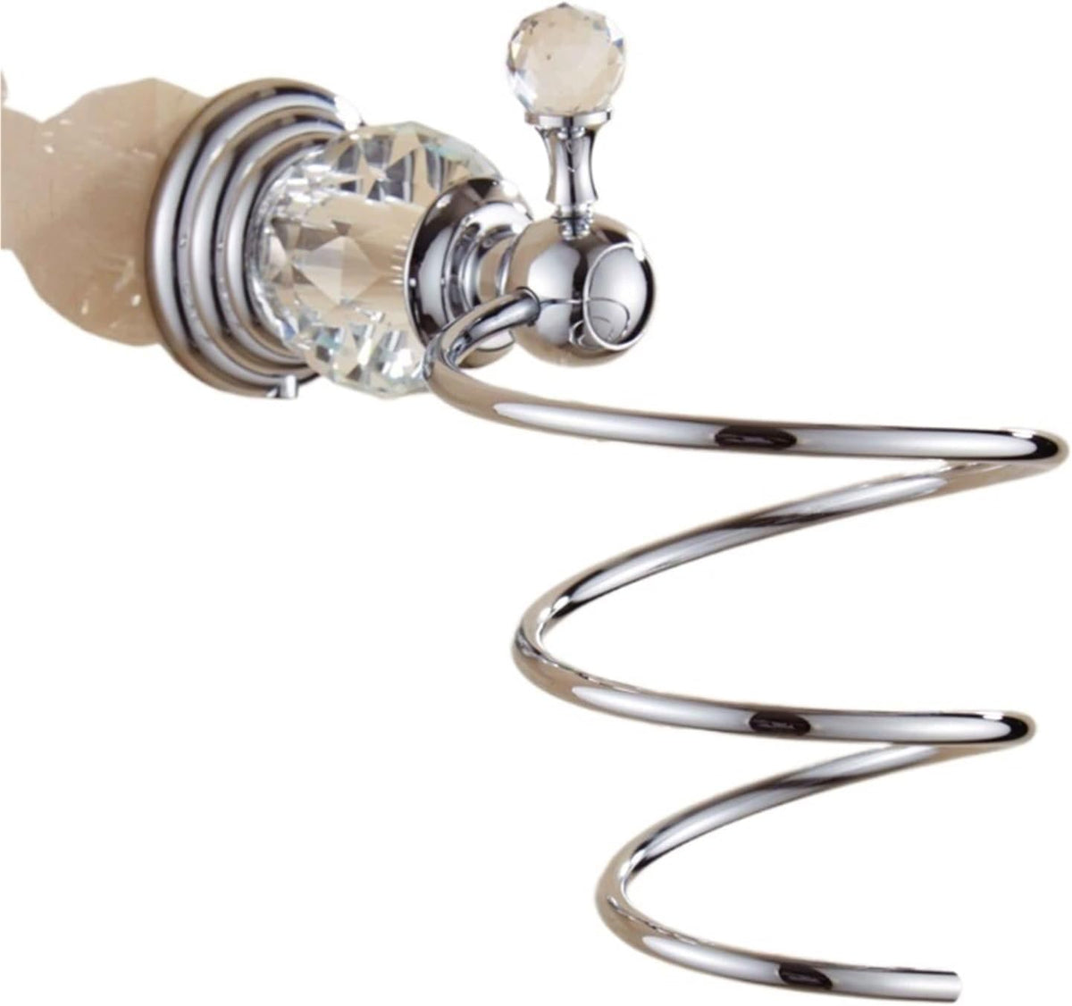 Bathroom Hardware Set Crystal Bath Towel Shelf Toilet Paper Holder Sliver Chrome Bar Robe Hook EL8130(Hair Dryer Holder)
