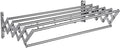 Clothes Horse - Wall Mounted Laundry Drying Rack - Extendable Towel Holder - with 6 Bar Towel Rail - for Hanging Clothes Dryer (Silver 60cm)
