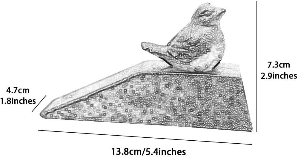Door Stop Stopper Holder Cast Iron Cute Bird,Avoid Drilling Hole,Heavy Duty Floor