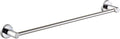 Bath Towel Bar Stainless Steel Towel Rack Bathroom Wall Mounted Towel Rail Hanger, Polished Finish, Silver/100Cm