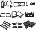 HIGH FLYING for Subaru WRX STi 2016-2019 2020 2021 Car Accessories Carbon Fiber Grain Cover Trim Full Kit ABS 26pcs (NOT Fit 2015 Model)