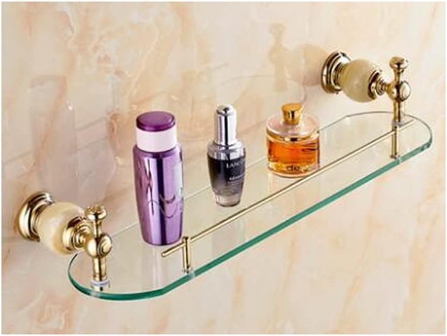 ZTBH Bathroom Hardware Sets Bathroom Accessories Set, Corner Shelf Paper Holder, Towel Bar, Soap Basket, Towel Rack, Towel Ring Bathroom Hardware Towel Set (Color : Glass Shelf)