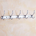 Elegant Silver Crystal Bathroom Set with Brass Shower Shelf Wall Mounted Towel Bar Toilet Paper Holder Brush Holder and Line Hook