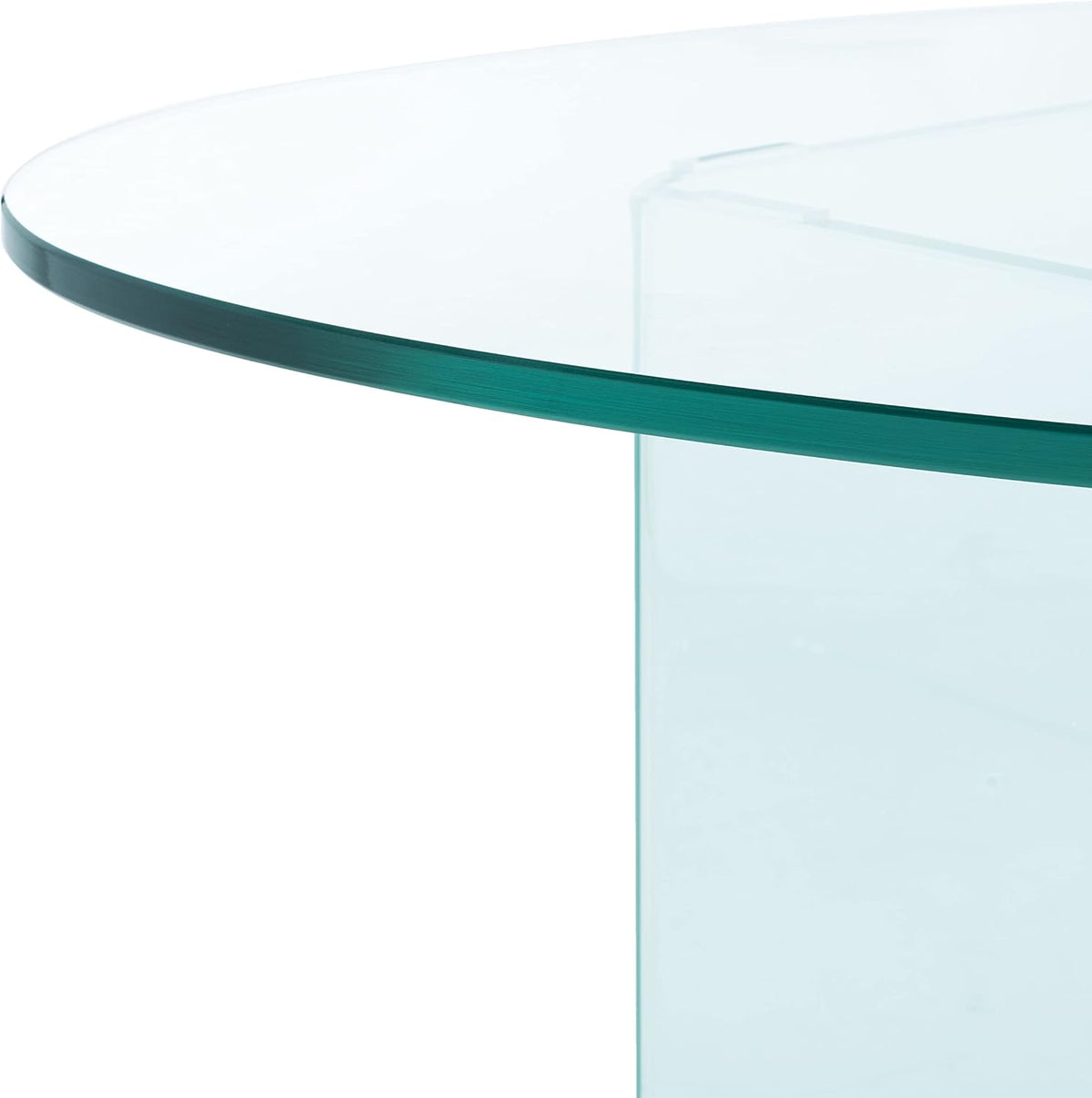 SAFAVIEH Home Collection Carsten Clear Tempered Glass Oval Coffee Table