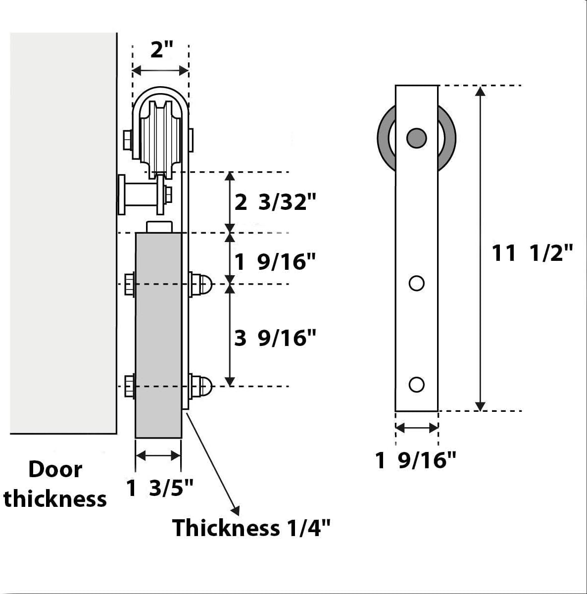Sturdy Double Barn Door with Clear Glass | Lucia 2366 Matte Black | Stainless Steel 13FT Rail Hangers Heavy Set | Solid Panel Interior Doors-48' x 80' (2 * 24x80)-Silver Rail-Clear Glass