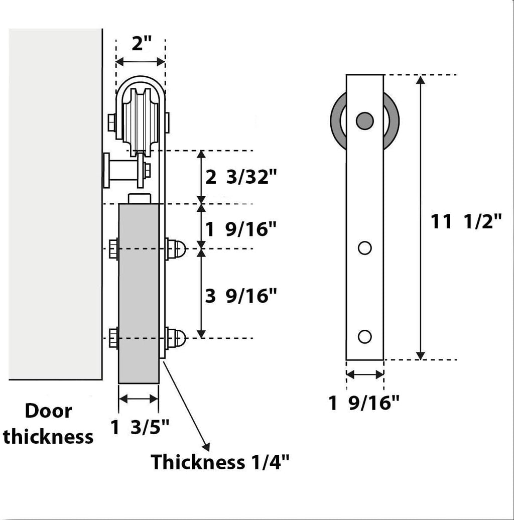 Sturdy Double Barn Door with Clear Glass | Lucia 2366 Matte Black | Stainless Steel 13FT Rail Hangers Heavy Set | Solid Panel Interior Doors-48' x 84' (2 * 24x84)-Silver Rail-Clear Glass