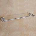 Elegant Silver Crystal Bathroom Set with Brass Shower Shelf Wall Mount Toilet Paper Holder Towel Bar and Toilet Brush Holder