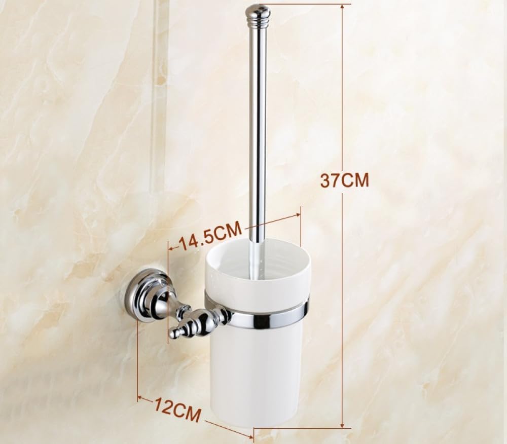 Bathroom Hardware Set Chrome Polished Bath Rack Paper Holder Toothbrush Holder Towel Bar Coat Hook Bathroom Accessories,Toilet Brush Holder