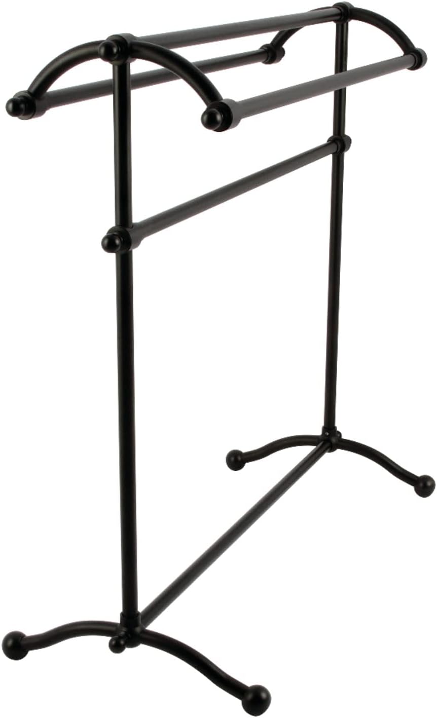 Kingston Brass CC2290 Vintage 30-Inch Freestanding Towel Rack, Matte Black